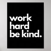 Poster Work Hard Be Kind Insrational Motivational Workout (Devant)