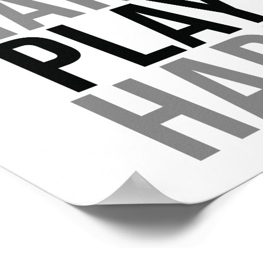 Poster Work Hard Play Hard (Coin)