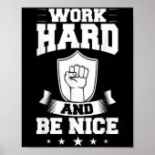 Poster Work Hard Quotes Insration Motivational Saying  (Devant)