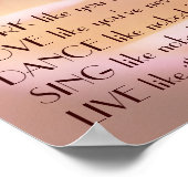 Poster Work Love Dance Soft Rose Inspirational Citation (Coin)