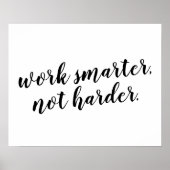 Poster Work Smarter, pas Harder de conception de devis po (Devant)