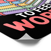 Poster Working Hard To Feel Worthy Funny Anxious Achiever (Coin)