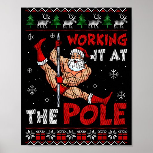 Poster Working It At The Le Funny Santa Dancing Ugly Chri (Devant)