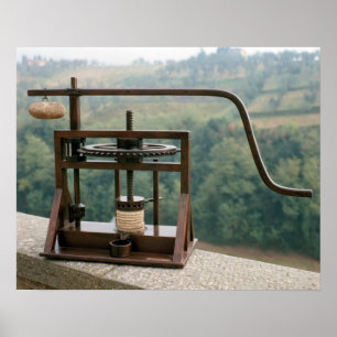 Poster Working model of an olive press