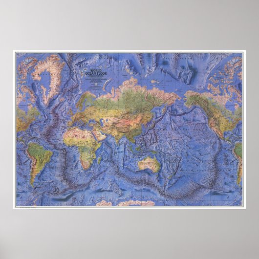 Poster " World : 1981 The OCEAN-Floor MAP ... (Devant)