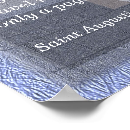 Poster World is a book - Saint Augustine - devis print (Coin)