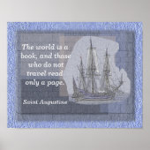 Poster World is a book - Saint Augustine - devis print (Devant)