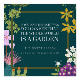 Poster World is the Secret Garden Citation de Hodgson Bur