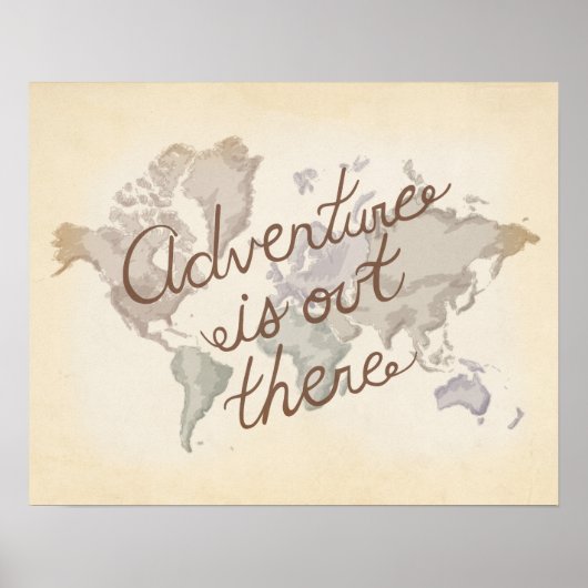 Poster World Map Adventure est là UP Film Inspiré (Devant)