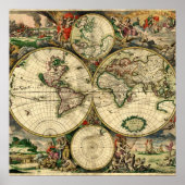 Poster World Map of 1689 Toxiques (Devant)