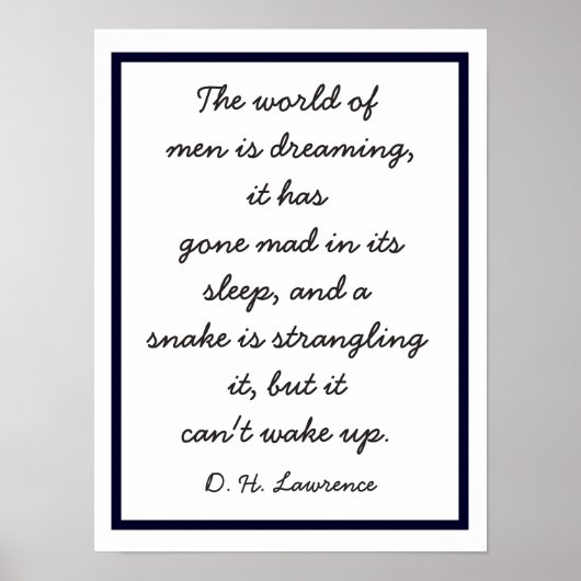 Poster World of Dreaming - Devis de D.H. Lawrence -print (Devant)