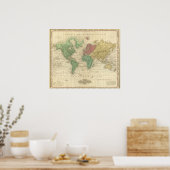 Poster World on Mercators Projection (Cuisine)