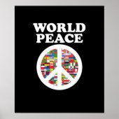 Poster World Peace Support Earth Day Lover Graphisme (Devant)