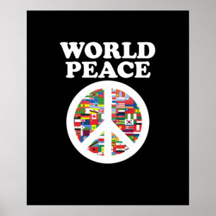 Poster World Peace Support Earth Day Lover Graphisme