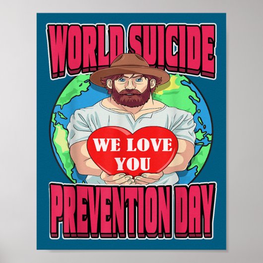Poster World Suicide Prevention Day Motivational Dad Sept (Devant)