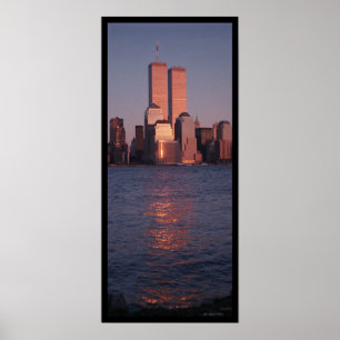 Poster World Trade Center au coucher du soleil