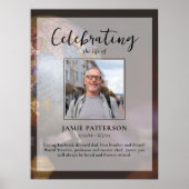 Poster World Traveller Celebration of Life, Funeral Photo (Devant)