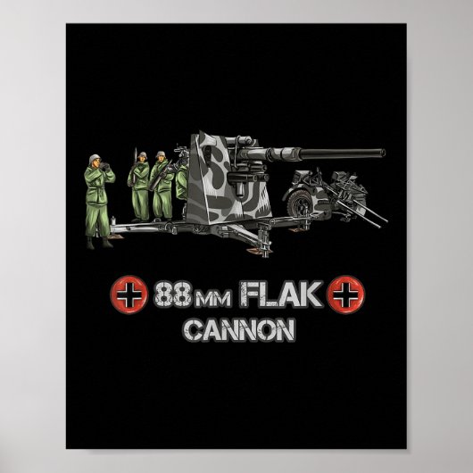 Poster World War 2 German 88 mm (Devant)