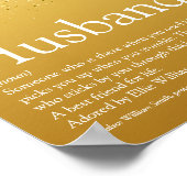 Poster World's Best Husband Definition Gold Glitter Fun (Coin)