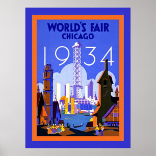 Poster World's Fair Chicago 1934 ~ Vintage Travel