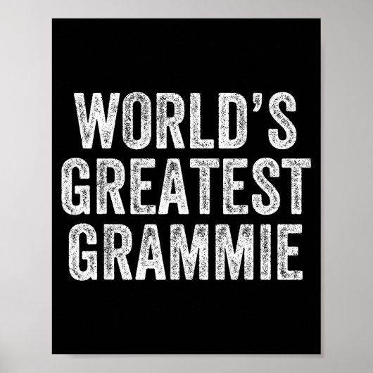 Poster World's Greatest Grammie Funny Grandma Joke Mother (Devant)