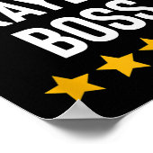 Poster Worlds Okayest Boss Funny Birthday Christmas Gag G (Coin)