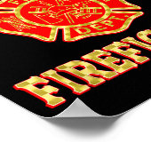 Poster Worlds Okayest Firefighter Fireman Funny Firefight (Coin)