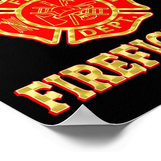 Poster Worlds Okayest Firefighter Fireman Funny Firefight (Coin)