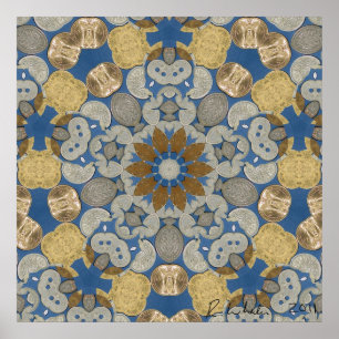 Poster Worldwide coin star flower