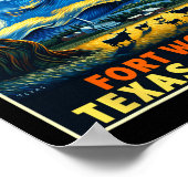 Poster Worth Texas Total Solar Eclipse 2024 Starry Night (Coin)