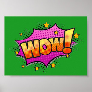 Poster Wow Comic Sound Effet