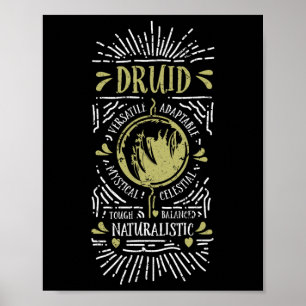 Poster Wow Druide Joueur de Rôle Gamer 1
