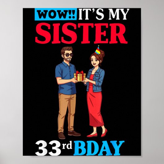 Poster Wow It’s My Sister 33rd Birthday Celebration With (Devant)