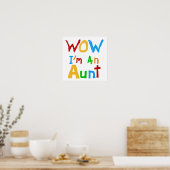 Poster WOW Je suis une tante T-shirts et cadeaux (Cuisine)