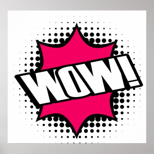 Poster WOW Style de dessin de la vieille école (Devant)