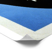 Poster WPA "bleu vif" d'octobre vintage (Coin)