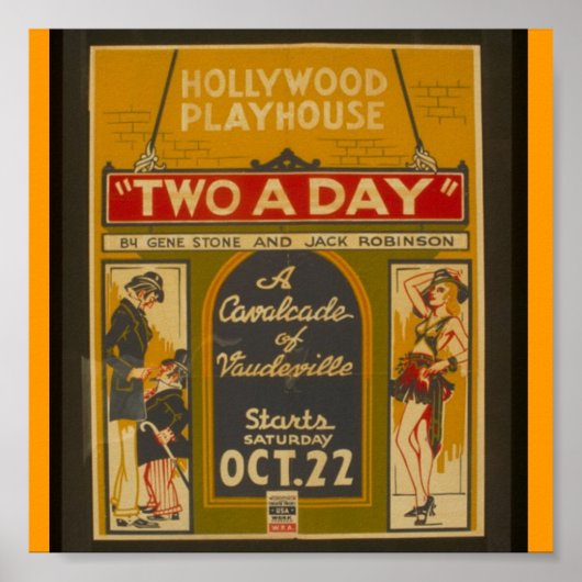 Poster-WPA-Cavalcade van Vaudeville Poster (Voorkant)