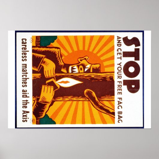 Poster WPA de prévention des incendies de forêt vi (Devant)