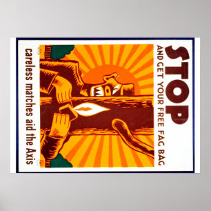 Poster WPA de prévention des incendies de forêt vi