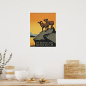 Poster WPA Parcs nationaux Vintages Voyage faune (Cuisine)