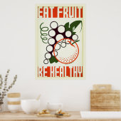 Poster WPA vintage, Manger sainement, Manger des f (Cuisine)
