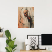 Poster Wraith en fleur - Imaginaire sombre surréaliste (Bureau à domicile)