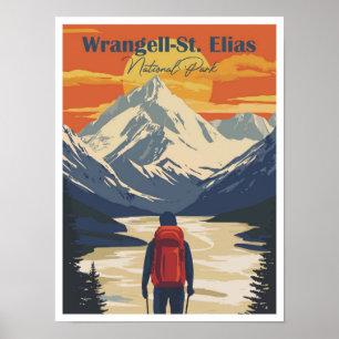 Poster Wrangell St Elias Alaska Artisanat Travel Place