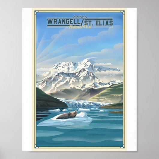 Poster Wrangell St. Elias National Park Litho (Devant)