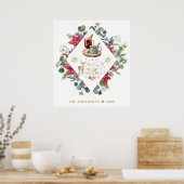 Poster Wreath Script Winter Vous Souhaite Un Joyeux Noël (Cuisine)