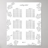 Poster Wreath traditionnel Floral Wreath Mariage minimal (Devant)