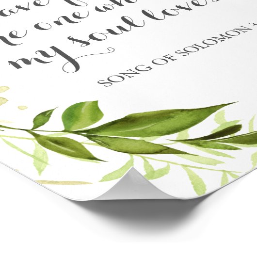 Poster Wreath verte J'ai trouvé celle que mon âme aime (Coin)