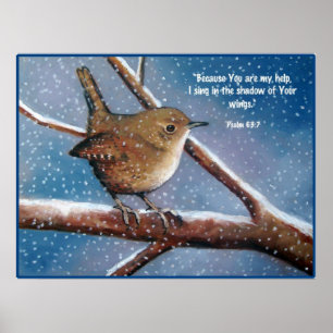 POSTER WREN EN HIVER : ART : BIBLE VERSE, PSALMS
