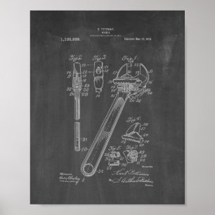 Poster Wrench Patent - Chalkboard