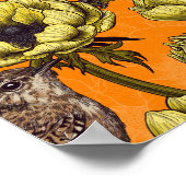 Poster Wrens in the yellow anemone garden (Coin)